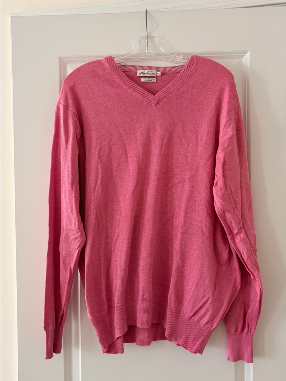 Peter Millar Men's V-Neck Sweater in Pink